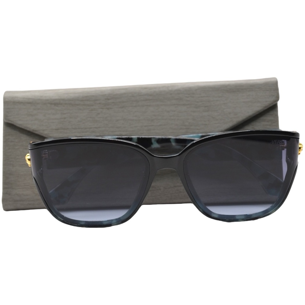 Versace Women’s Sunglasses | Black/Blue | Gray-Blue Lens | Like New (scratched) - Picture 6 of 16